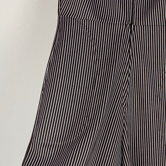 1970s Vintage Brown Cream Stripe Jumpsuit Wide Leg - Picture 8 of 9